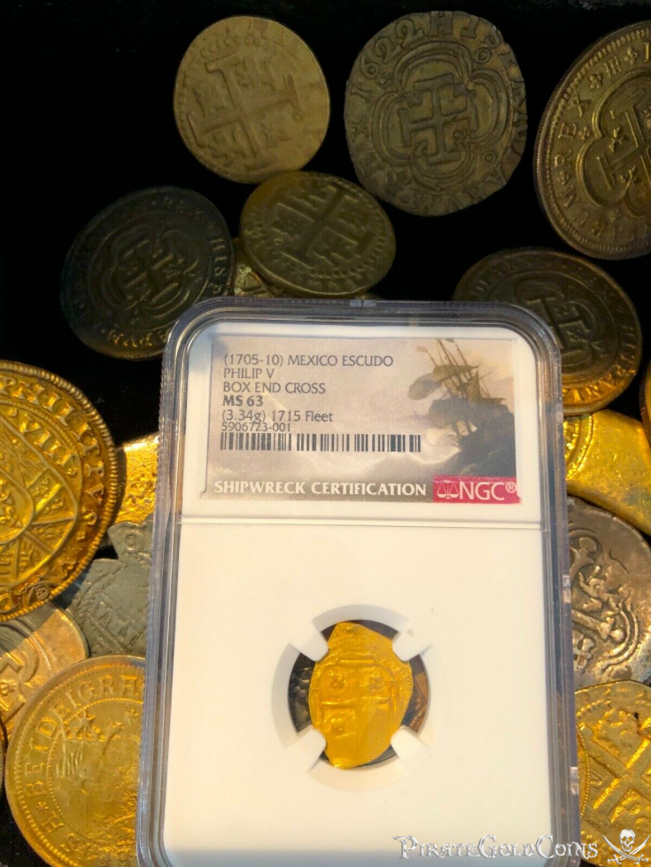 Mexico 1 Escudo 1705-10 "1715 Fleet Shipwreck" NGC 63 7