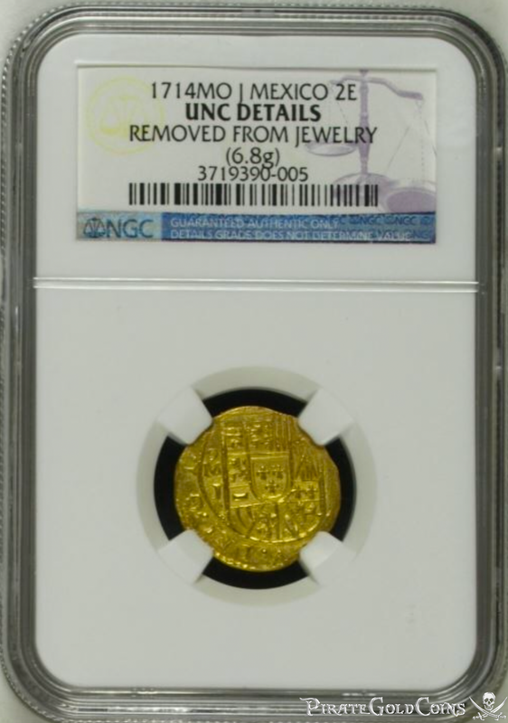 Mexico 2 Escudos 1714 "From 1715 Fleet Shipwreck" to be Jewelry 3