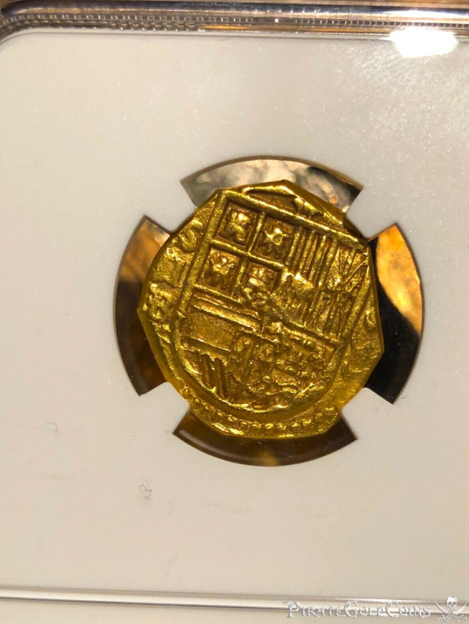 Spain 2 Escudos 1595 "Full Partial Date!" NGC 62 10