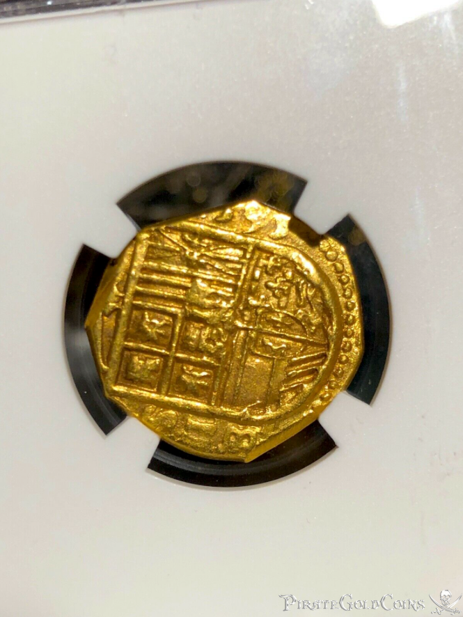 Spain 2 Escudos 1595 "Full Partial Date!" NGC 62 5