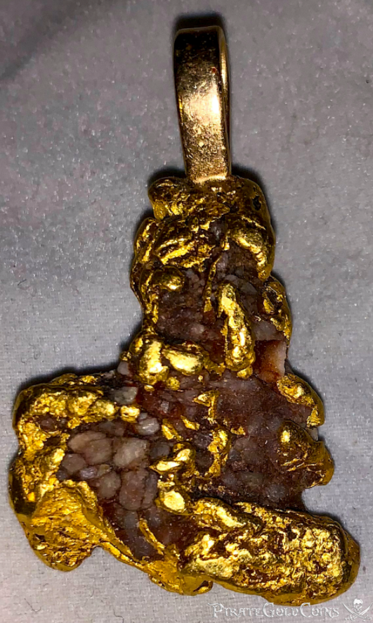 California 57 gram Gold Nugget Pendant! 3