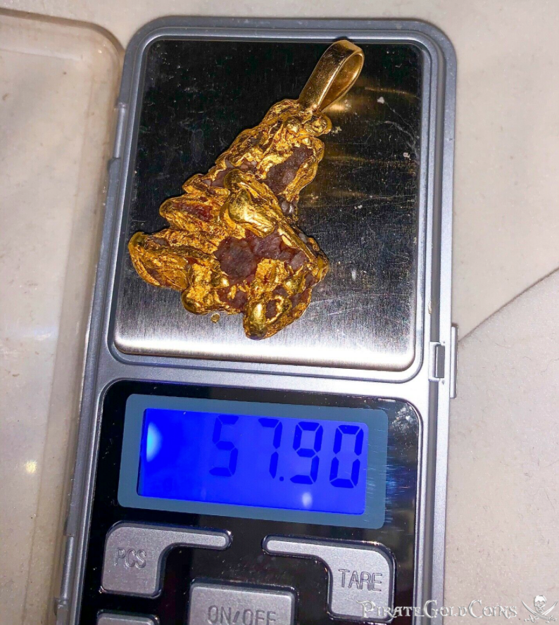 California 57 gram Gold Nugget Pendant! 2