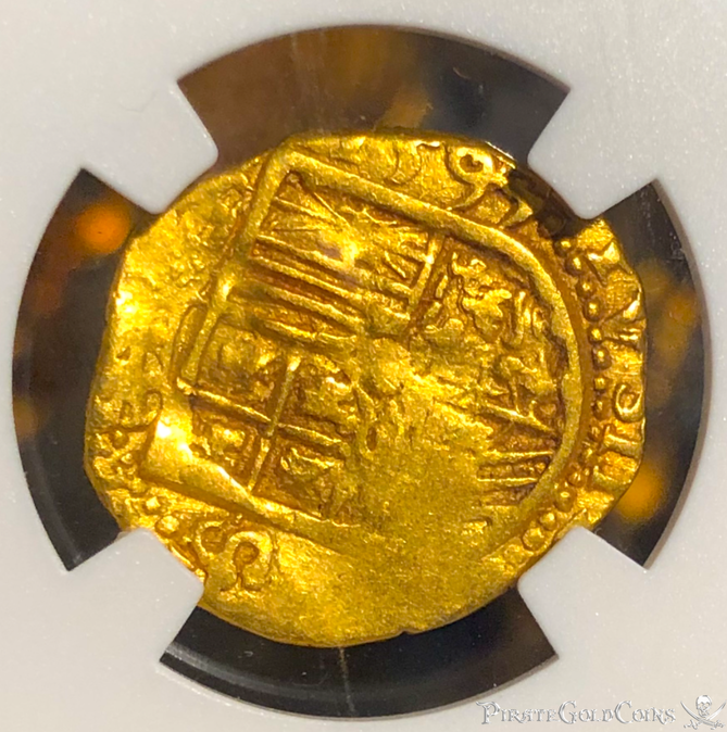 Spain 1 Escudo 1597 "FULL DATE!" NGC 55
