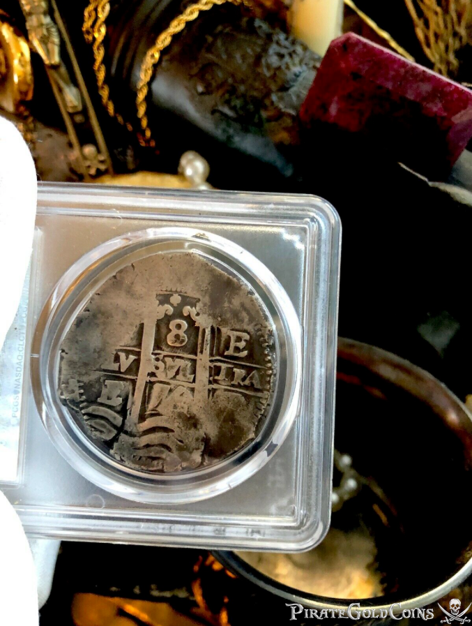 Bolivia 8 Reales 1676 "from the 1715 Fleet Shipwreck" PCGS 30 4