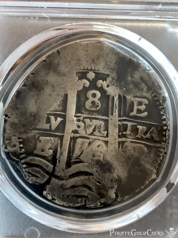 Bolivia 8 Reales 1676 "from the 1715 Fleet Shipwreck" PCGS 30 7