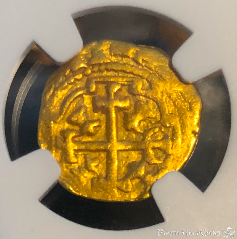 Mexico 1 Escudo 1712 "Dated! from the 1715 Fleet Shipwreck" NGC 53 10