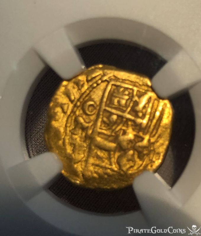 Mexico 1 Escudo 1712 "Dated! from the 1715 Fleet Shipwreck" NGC 53 9