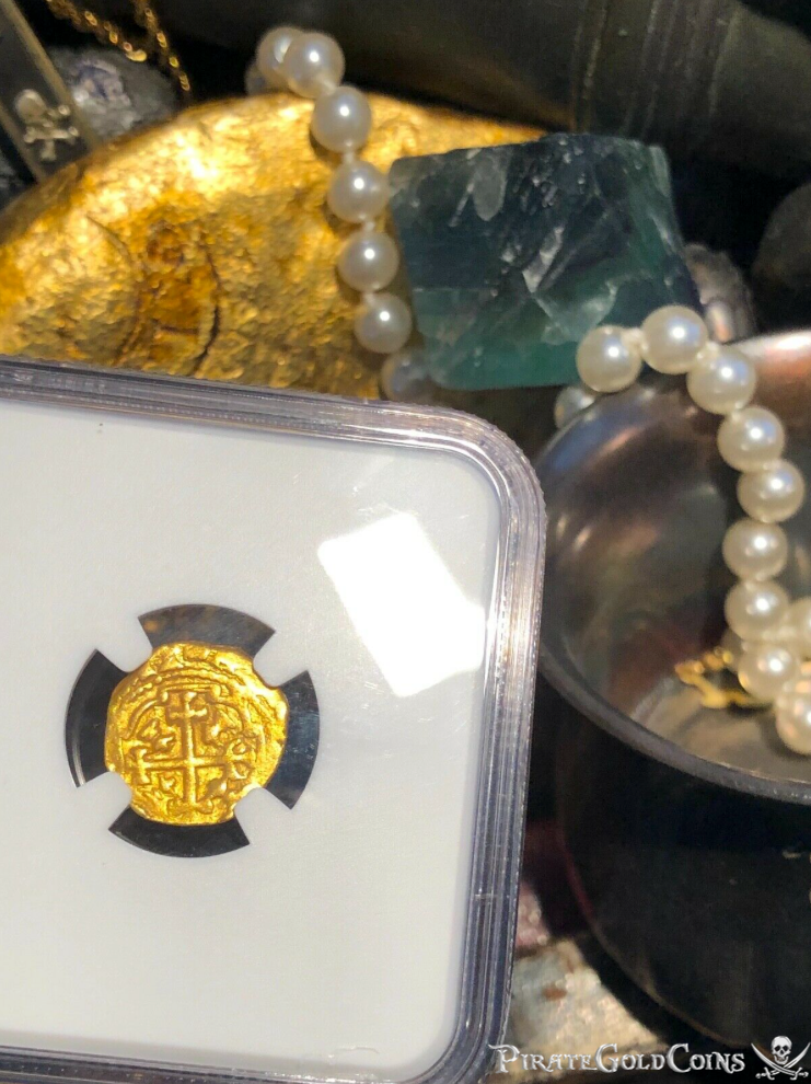 Mexico 1 Escudo 1712 "Dated! from the 1715 Fleet Shipwreck" NGC 53 3