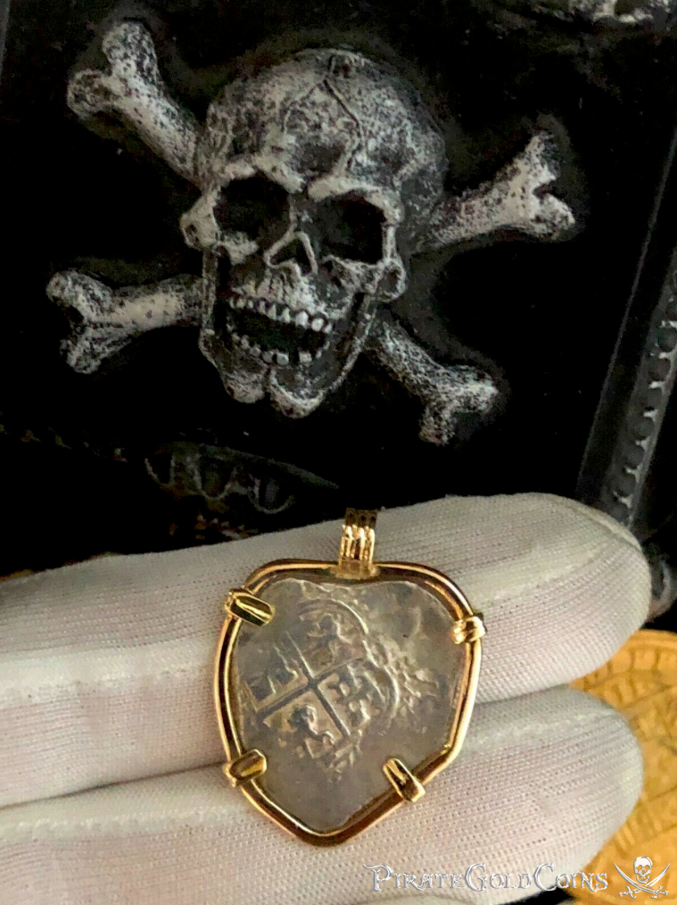 Bolivia 1 Real 1670 "from 1715 Fleet shipwreck- Mel Fisher COA" Pendant 9