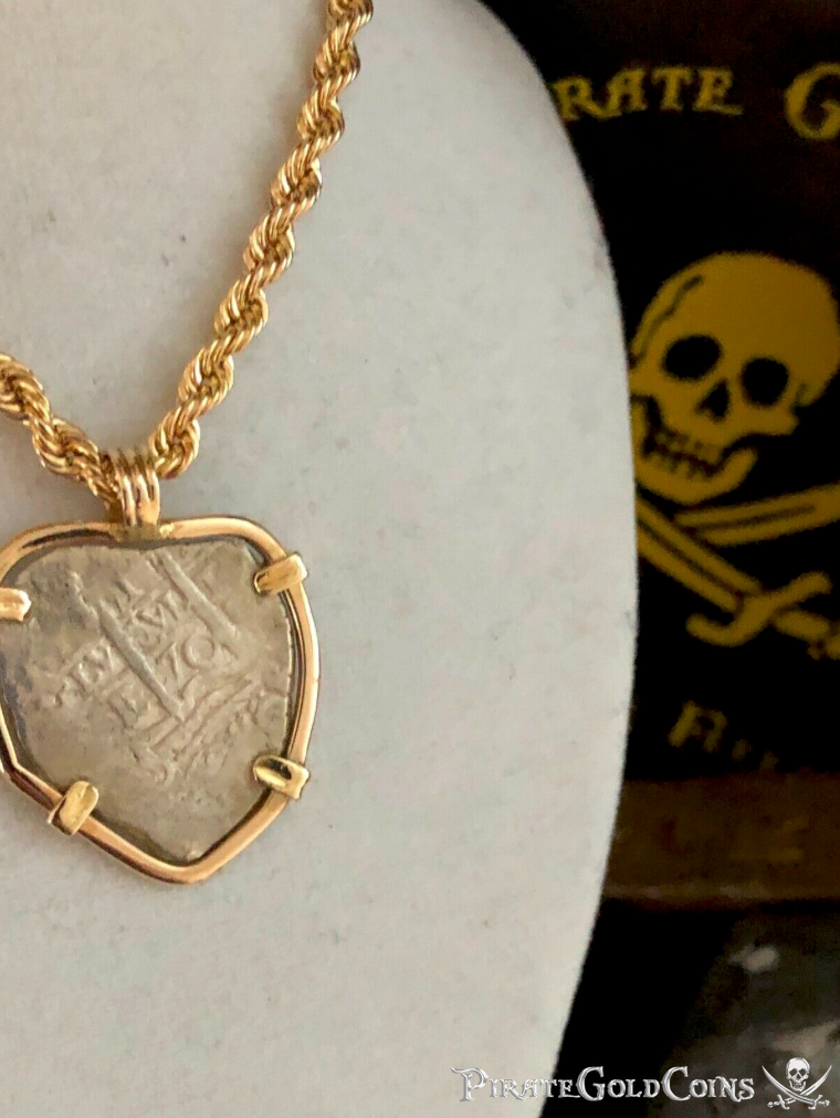 Bolivia 1 Real 1670 "from 1715 Fleet shipwreck- Mel Fisher COA" Pendant 8