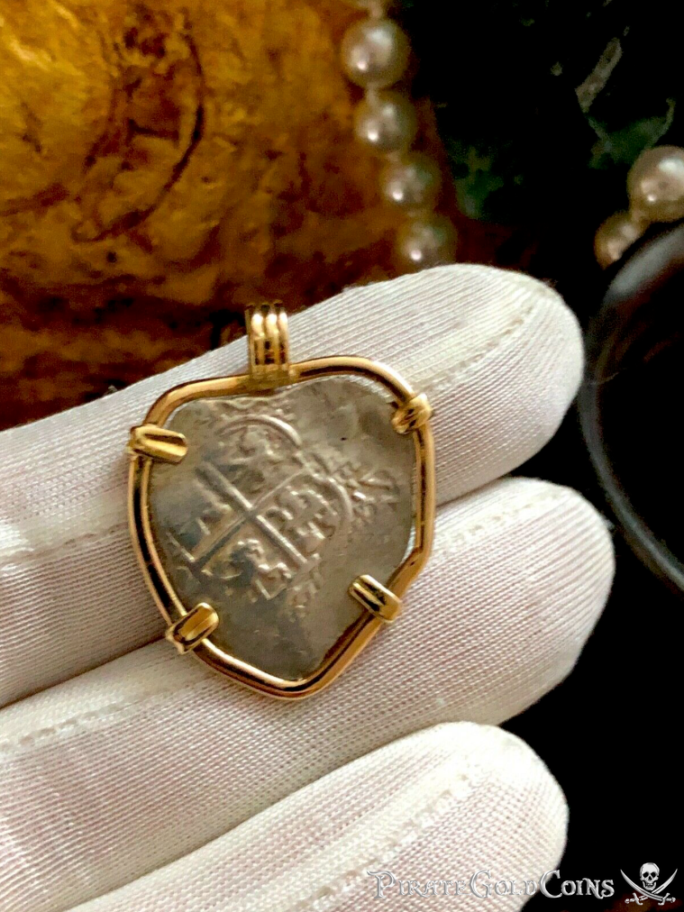 Bolivia 1 Real 1670 "from 1715 Fleet shipwreck- Mel Fisher COA" Pendant 6