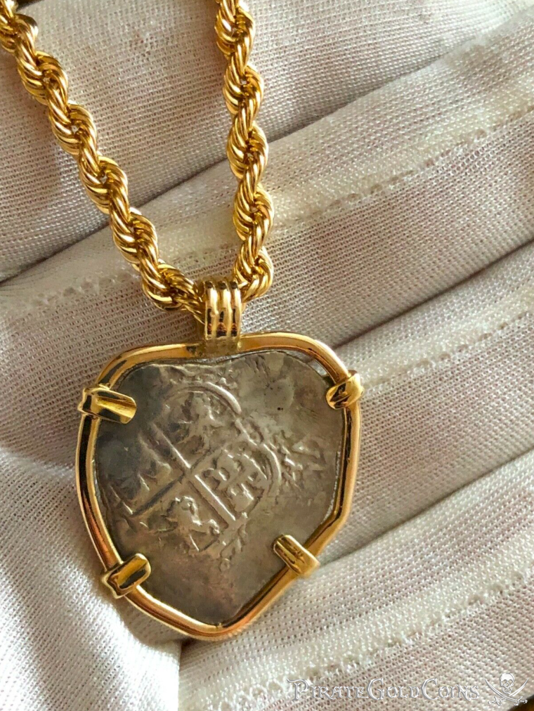 Bolivia 1 Real 1670 "from 1715 Fleet shipwreck- Mel Fisher COA" Pendant 3