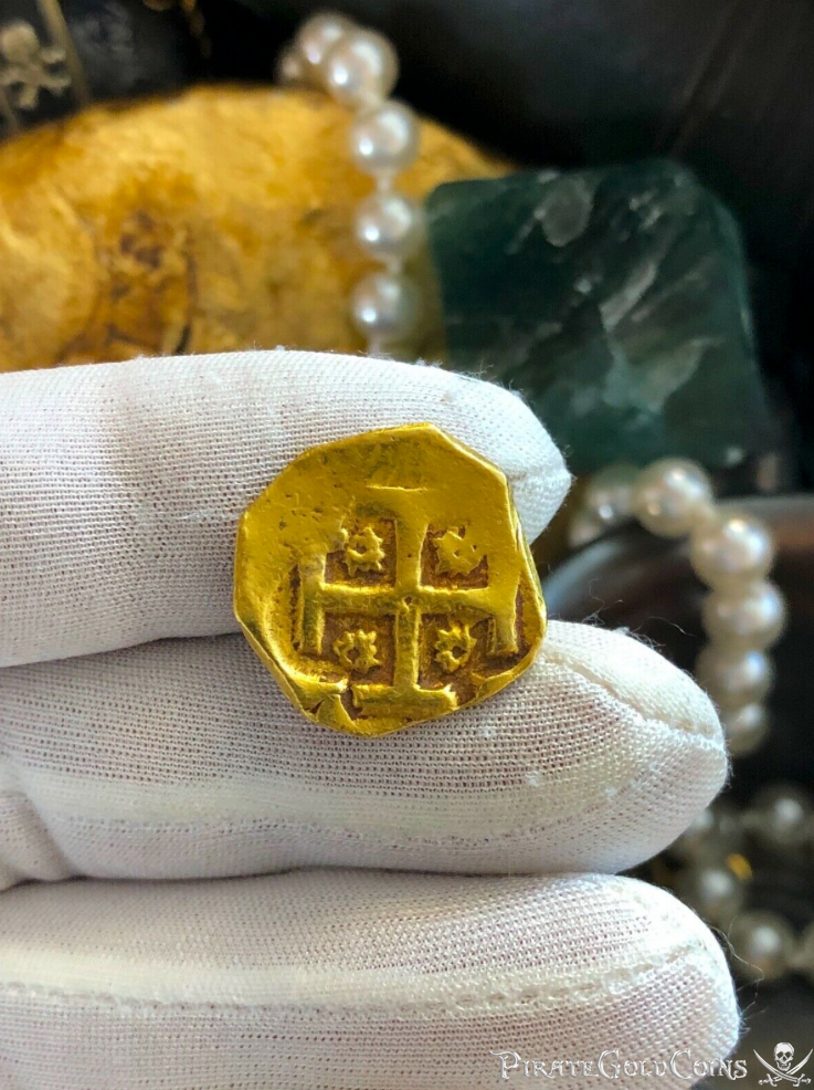 Spain 2 Escudos 1621-65 "Brute Style" RAW!  Great "Pirate Look"