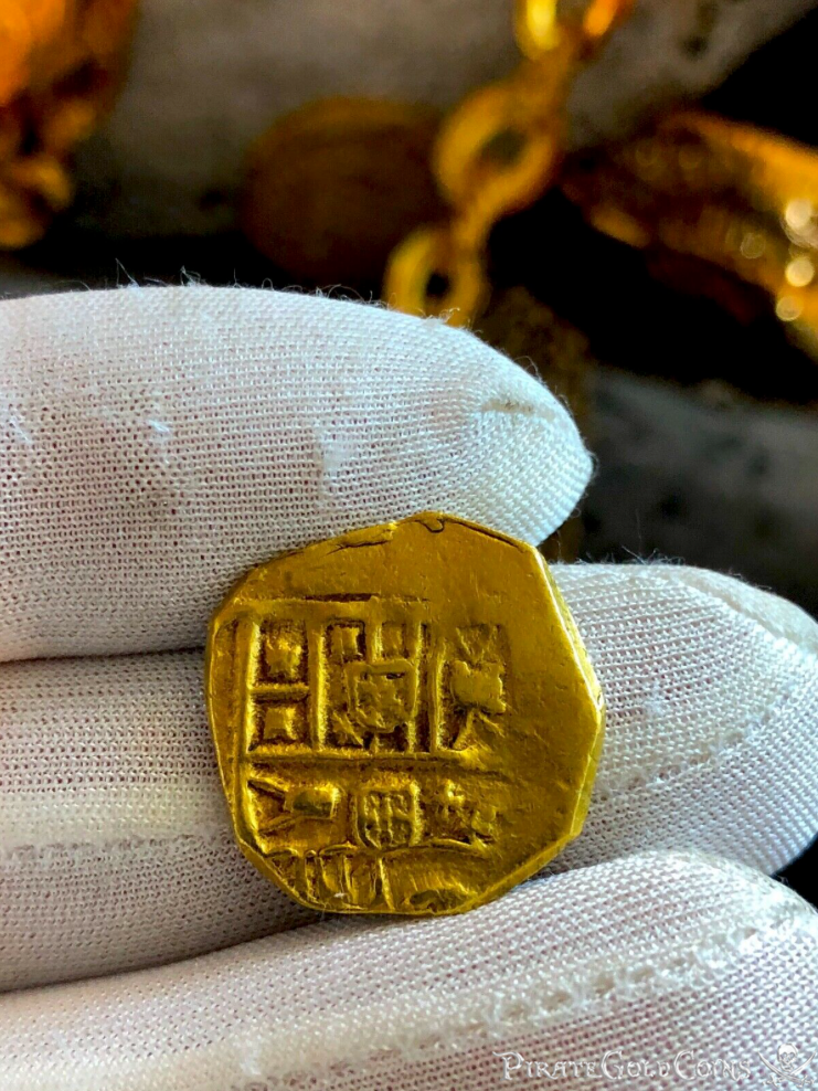 Spain 2 Escudos 1621-65 "Brute Style" RAW!  Great "Pirate Look" 8