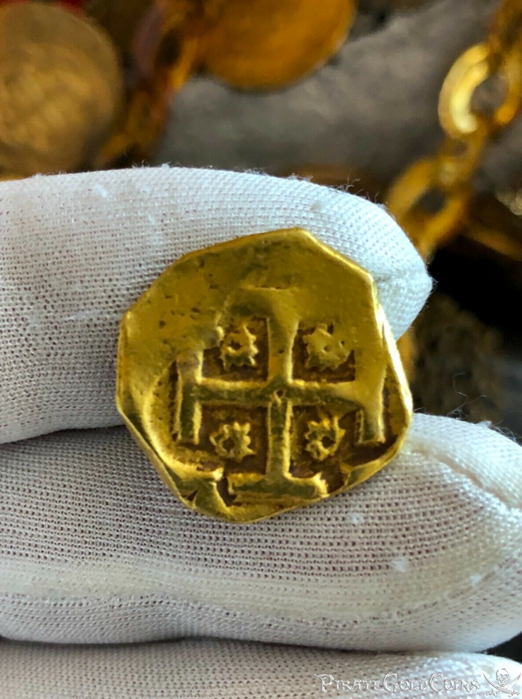 Spain 2 Escudos 1621-65 "Brute Style" RAW!  Great "Pirate Look" 4