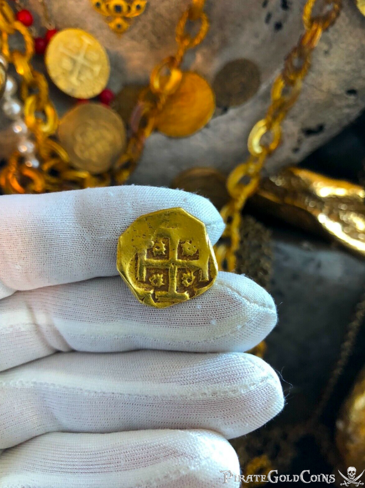 Spain 2 Escudos 1621-65 "Brute Style" RAW!  Great "Pirate Look" 2