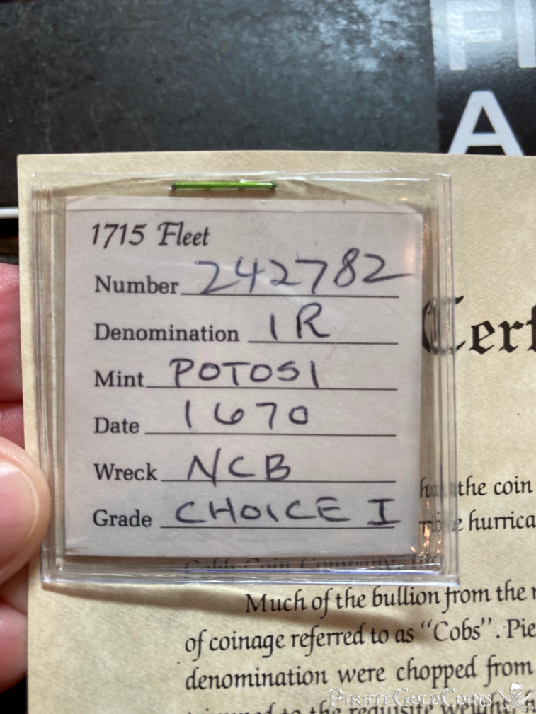 Bolivia 1 Real 1670 "Mel Fisher COA 1715 Fleet Shipwreck" Pendant 4