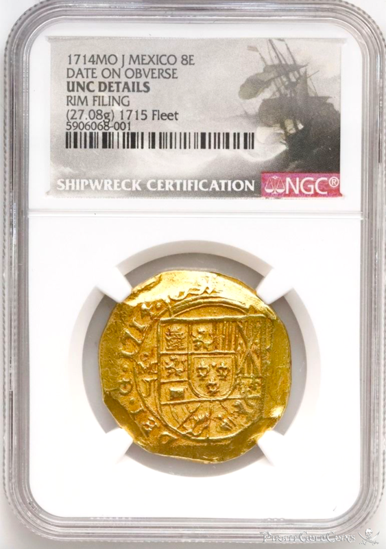 Mexico 8 Escudos 1714 "Full 4 Digit Date" UNC Details (Great Pendant Piece) 2