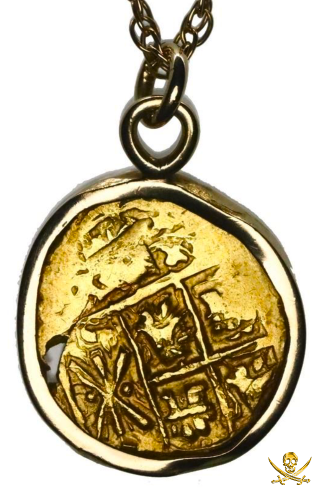 Colombia 2 Escudos 1701  Pendant Treasure Jewelry 2