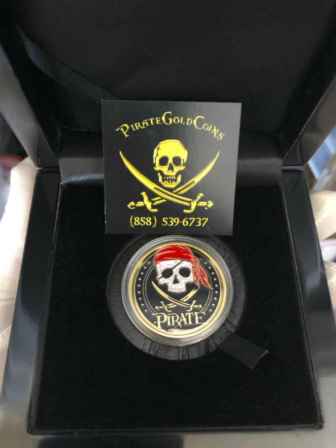 Pirate Gold Coins - Commemorative Piece with Treasure Map! 6