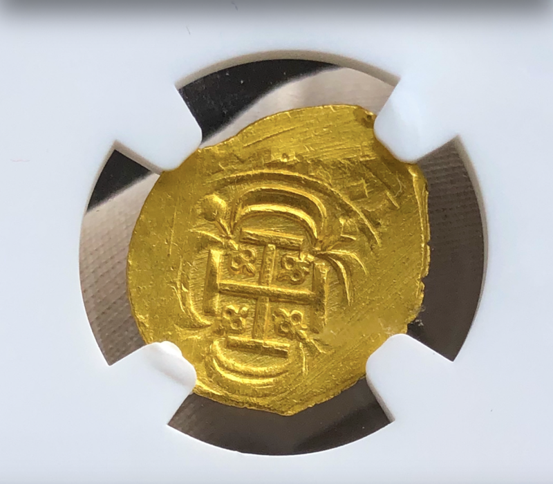 Mexico 1 Escudo 1714 "from Douglas Beach Find! 1715 Fleet Shipwreck" NGC 63 3