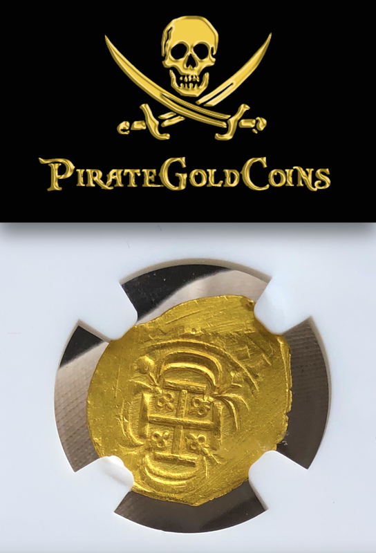 Mexico 1 Escudo 1714 "from Douglas Beach Find! 1715 Fleet Shipwreck" NGC 63 8
