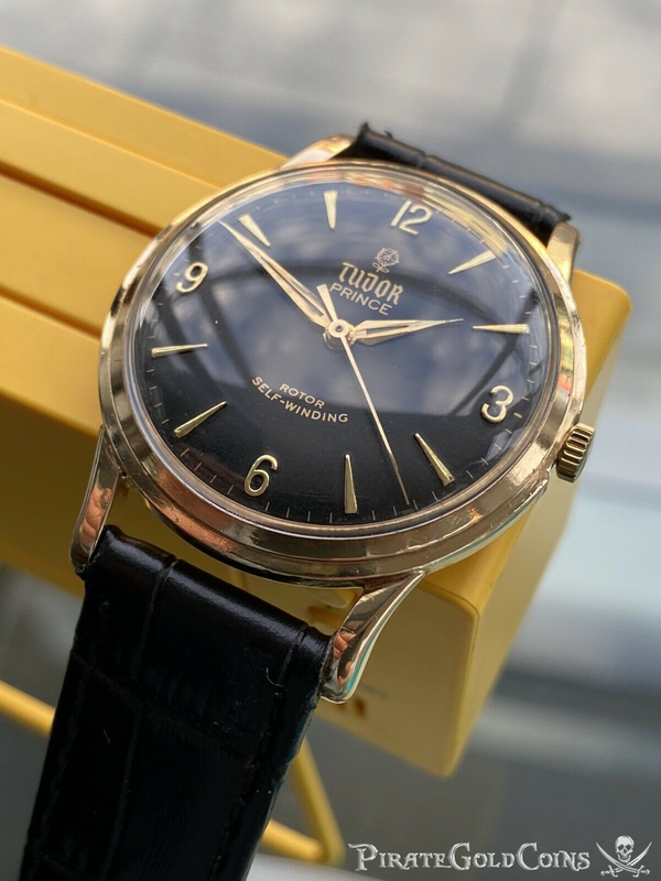 Tudor (Rolex Made) Oyster Prince Men's Solid 9k Gold Smiley 2