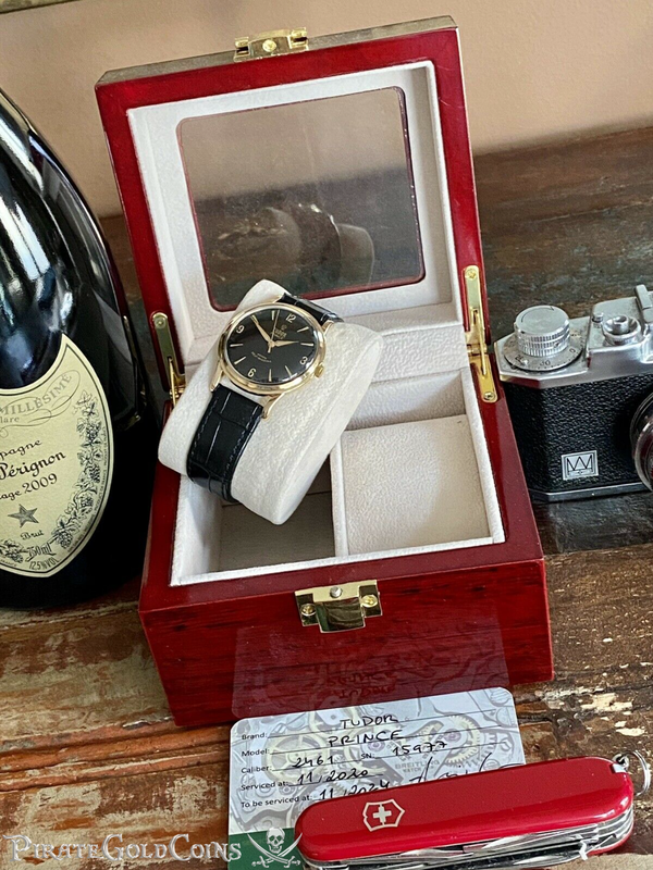 Tudor (Rolex Made) Oyster Prince Men's Solid 9k Gold Smiley 12