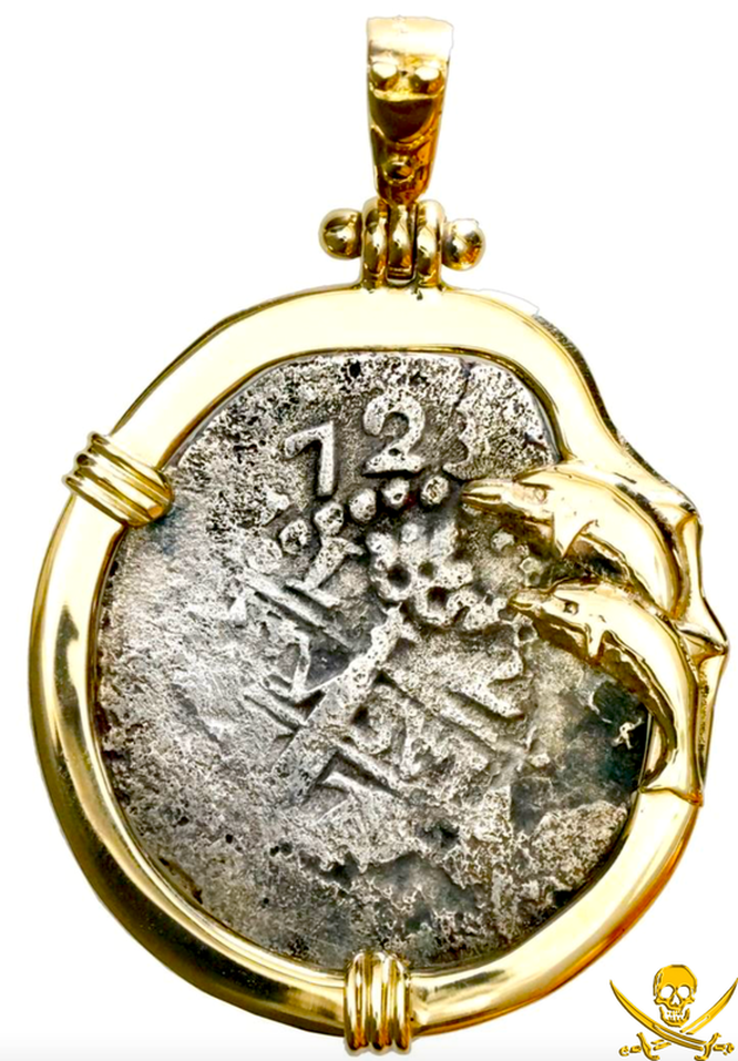 Peru 2 Reales 1723 "Dated!" from Princess Louisa Shipwreck Jewelry