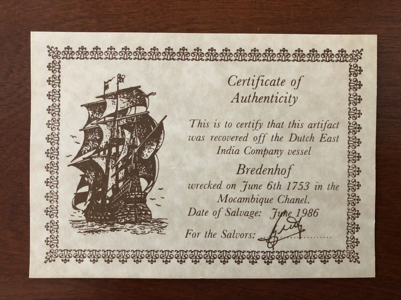 Dutch East India Trading Co "Bredenhoff 1753 Shipwreck" Silver Bar 5