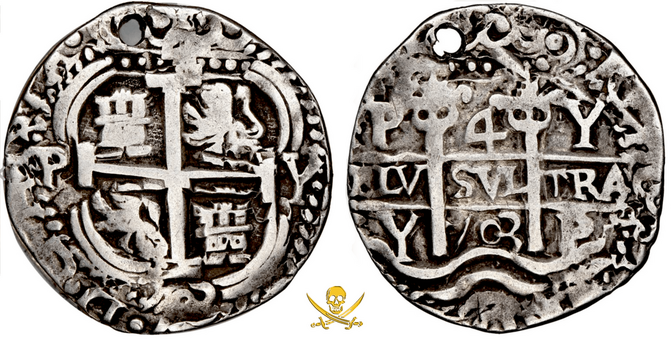 Bolivia 4 Reales 1703 "ROYAL! Double Dated!" Great Pendant Piece! 2