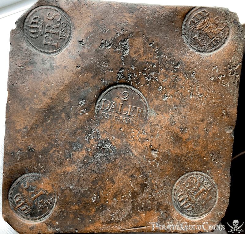 Money Plate Dated 1750 from Nicobar Shipwreck 1783 2