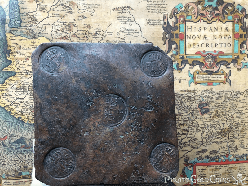 Money Plate Dated 1750 from Nicobar Shipwreck 1783 8