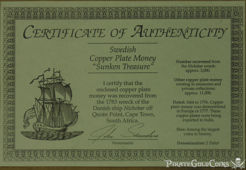 Money Plate Dated 1750 from Nicobar Shipwreck 1783 3