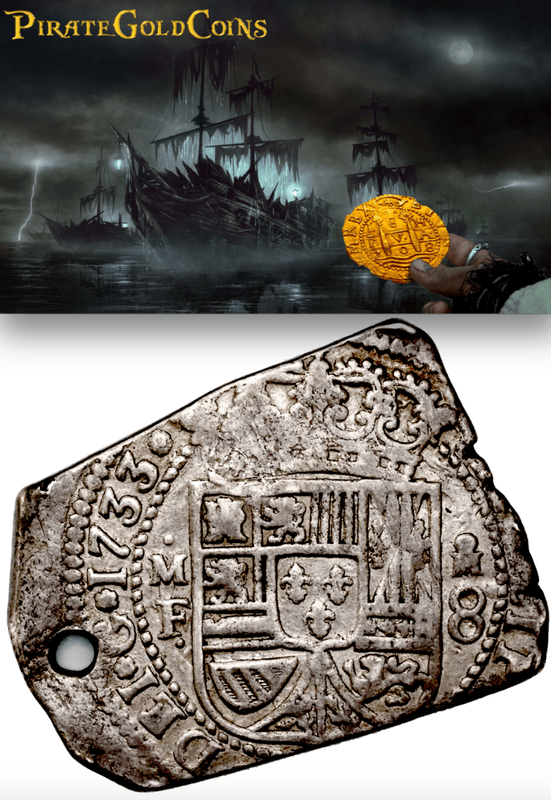 Mexico 8 Reales 1733 Klippe "Full Date" to be Pendant 2