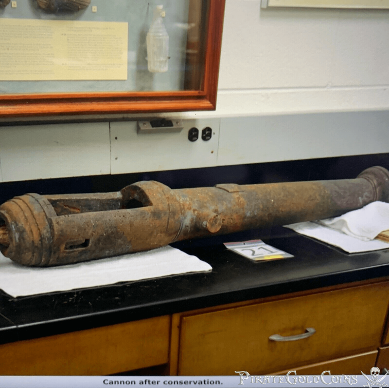 Colombia 2 Escudos 1667-93 "1715 Fleet Shipwreck" Cannon Find (2010!) 2