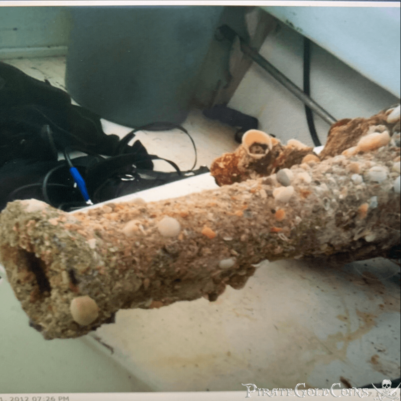 Colombia 2 Escudos 1667-93 "1715 Fleet Shipwreck" Cannon Find (2010!) 3