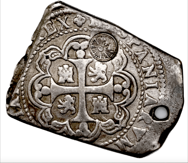 Mexico 8 Reales 1733 Klippe "Full Date" to be Pendant 3