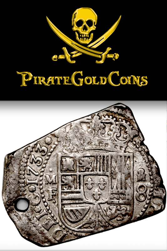 Mexico 8 Reales 1733 Klippe "Full Date" to be Pendant 4