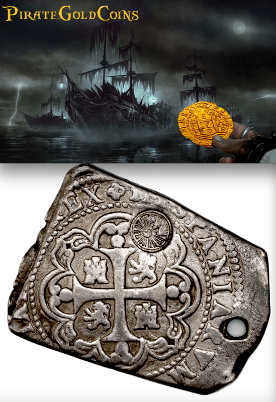 Mexico 8 Reales 1733 Klippe "Full Date" to be Pendant 5