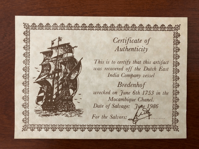 Dutch East India Trading Co "Bredenhoff 1753 Shipwreck" Silver Bar 43 Ounces 4