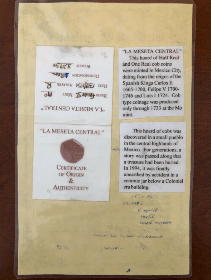 Mexico 1 Real "La Mesta Shipwreck" Ring w/ COA 6