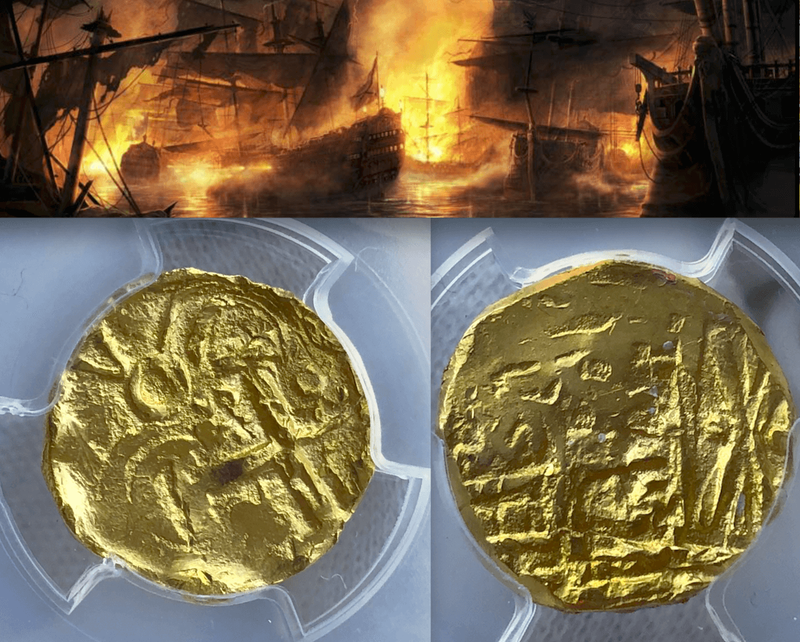 Colombia 2 Escudos 1701-48 "1715 Fleet Shipwreck" w/ COA 2