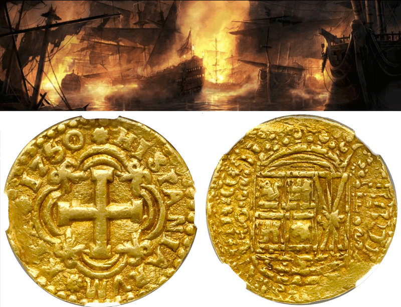 Colombia 8 Escudos 1750 "Dated" NGC 50