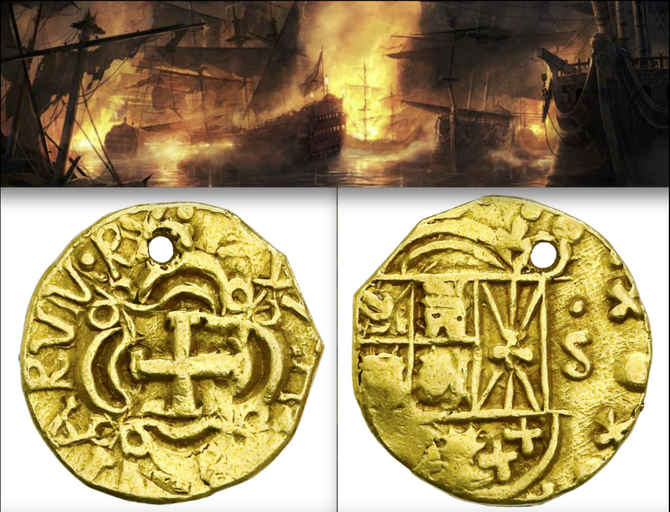 Colombia 2 Escudos 1747 with Hole for Pendant!