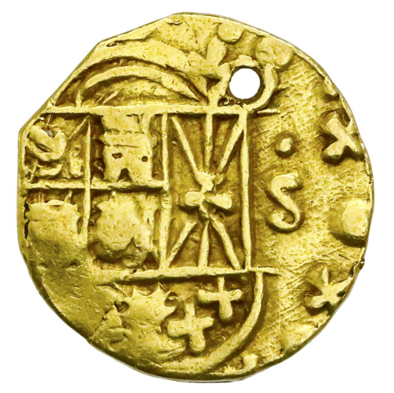 Colombia 2 Escudos 1747 with Hole for Pendant! 5