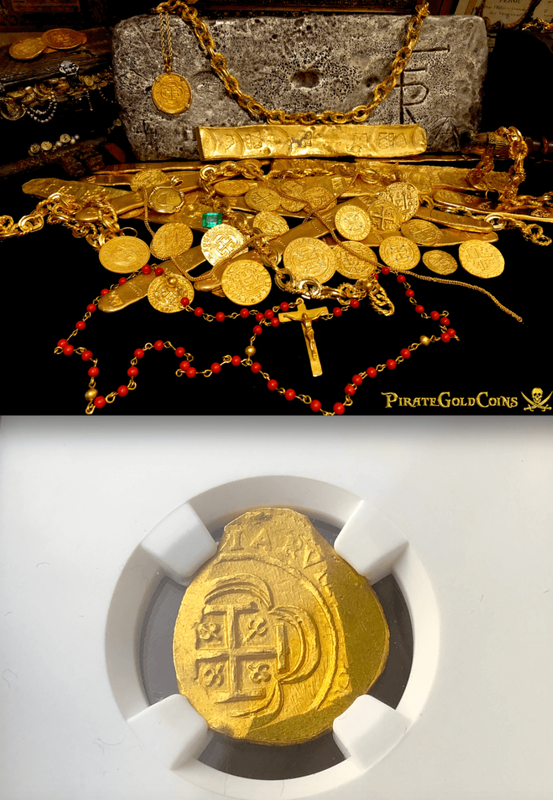 Mexico 2 Escudos 1714-31 "1715 Fleet Shipwreck" NGC 64 3