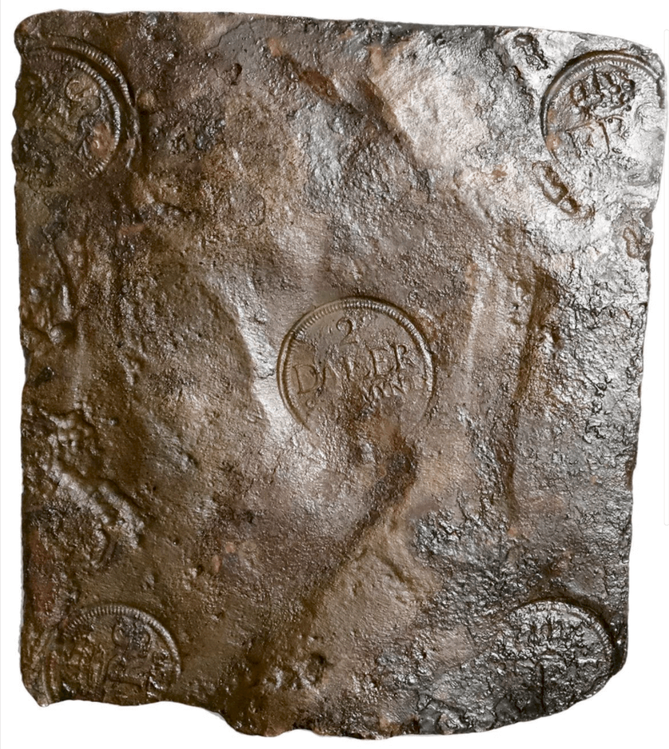 Nicobar Shipwreck Money Plate Dated 1750