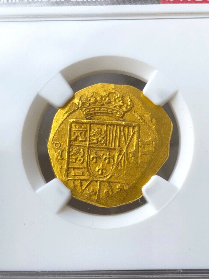 Mexico 4 Escudos 1714-21 "1715 Fleet Shipwreck" NGC 64 6