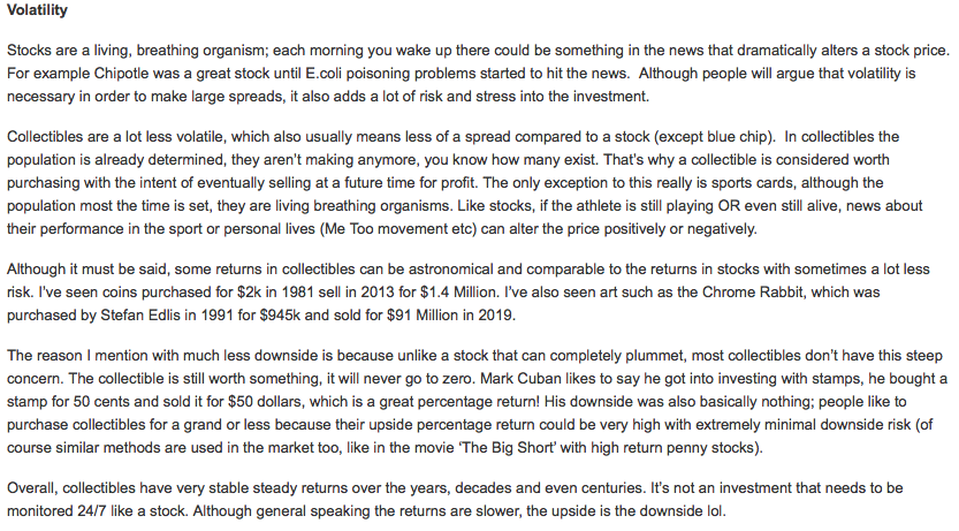 The Open News: Stocks vs Collectibles - Page 2